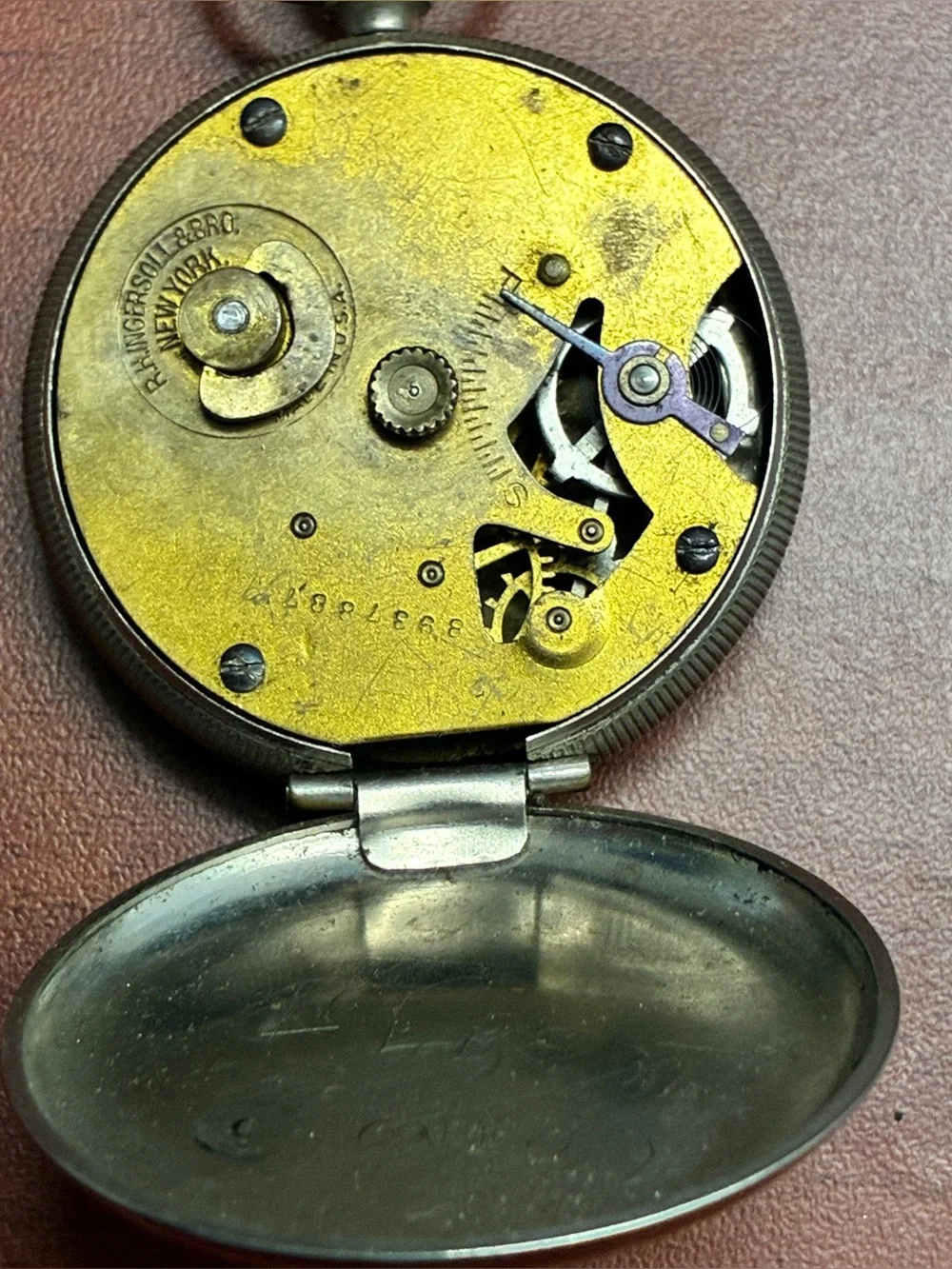 Vintage Ingersoll Yankee Dollar Pocket Watch For Parts